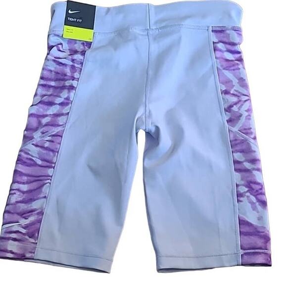 NWT Nike Girls' Trophy Dri-FIT Bike Shorts - Size Large, Purple Tie-Dye - Picture 4 of 6